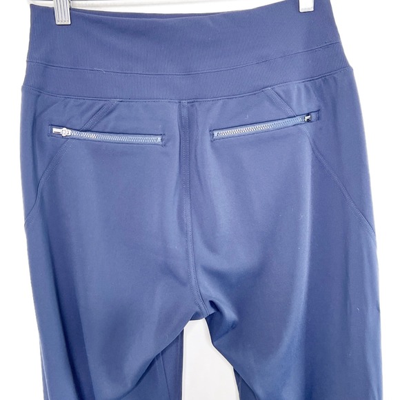 Athleta Navy Blue High Rise Ribbed Waistband Jogger Pants Medium Activewear - Picture 5 of 8